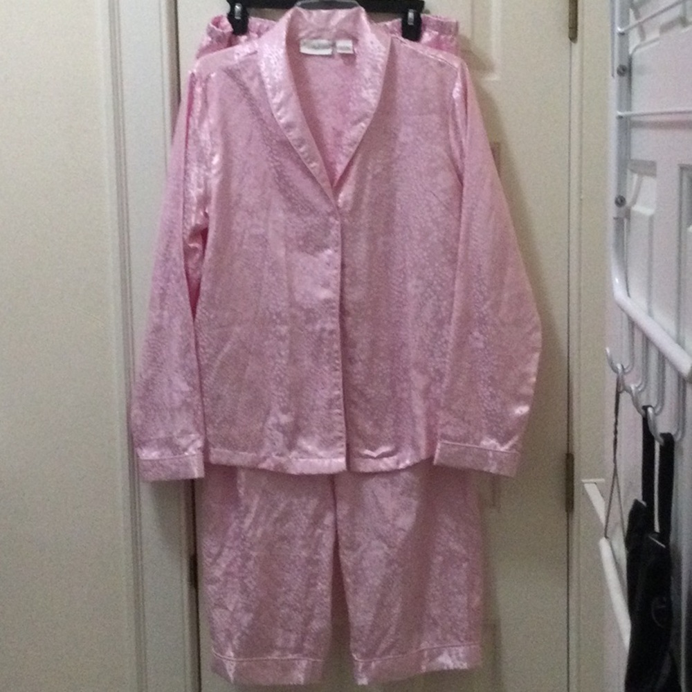 Pink Satin(look) Pajamas